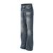 Men's Clothing neutral washed blue design high end men's straight slim jeans_mkmklike.com