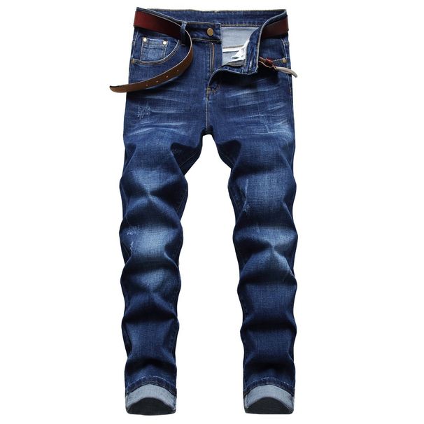 Timeless Washed Blue Jeans | Classic Straight Fit With Comfort Stretch Classic Washed Blue_mkmklike.com