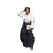 Women's Clothing Retro Distressed Washed Denim Jeans Reversed Waistband Regular Fit Spring/Autumn Solid England Fashion_mkmklike.com