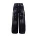 Streetwear Washed Distressed Denim Jeans – Relaxed Straight-Leg Fit With Whisker & Fray Details | Unisex Baggy Vintage-Inspired Pants For Men_mkmklike.com