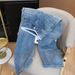 Women's Clothing High-Waisted Straight Leg Denim Pants Women's Loose Slim Fit Floor-Length Rhinestone Lace Patchwork American Hot Girl Style_mkmklike.com