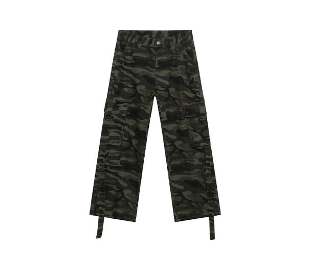 EF JEANS | 2025 Spring New American Ins Camouflage Streamer Large Pocket Straight Loose Denim Trousers_mkmklike.com