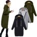 Women's Clothing Autumn and Winter Women's Clothing Hooded Long Sleeve Mid Length Sweater Fleece Long Coat_mkmklike.com