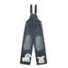 Men's Clothing American Retro Washed Fun Animal Denim Overalls For Men And Women Casual Loose Design One Piece Jeans_mkmklike.com