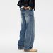 Summer American Industrial Clothing Splicing Structure Casual Pants Light Zip Float Heavy Physical Wash Cat Whisker_mkmklike.com