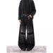 Men's Oversized Distressed Denim Jeans Gothic Streetwear Pants with Thorn Embroidery Flared Hem Dark Aesthetic for Urban Edge_mkmklike.com