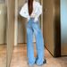 Shisanxing 2026 Spring Design High-Waisted Straight-Leg Petite Wide-Leg Pants With Starry Rhinestone Embellishments For_mkmklike.com