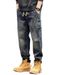 Men's Casual Stretchable Slim Fit Jogger Pants With Elastic Cuffs, Loose Fit Comfortable Streetwear Trousers For Spring & Autumn_mkmklike.com