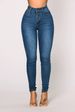 Women's High Waist Stretchy Skinny Jeans - Slimming & Comfortable Denim Pants For Work & Casual Wear (Black, Dark Blue, Light Blue)_mkmklike.com