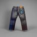 Statue Of Liberty Vintage Washed Jeans – Retro Distressed Denim Pants For Men & Women, Straight Leg Y2K Streetwear_mkmklike.com