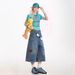 Women's Clothing Cow Embroidered Denim Cropped Pants For Women Loose Straight Leg Casual Versatile Wide Leg Trousers Summer Fashion_mkmklike.com