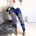 High-Waisted Skinny Jeans for Women Sexy Versatile Ripped Front And Back European American Style Cross Border Denim_mkmklike.com
