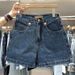 High Waisted Wide Leg Denim Shorts For Women European Style High End Design Summer Trendy A Line Hot Pants_mkmklike.com