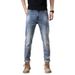 Trendy Brand Ami Kaji Jeans Men's Heavy Industry Washed Retro Denim Trousers Men's Elastic Embroidered Large Size Jeans_mkmklike.com