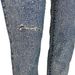 Women's Clothing Slim Fit Rhinestone Studded Pocket Ripped Frayed Hem Jeans_mkmklike.com