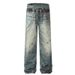 Vintage Chain Print Jeans – Distressed Washed Denim Pants For Men (S-3XL, 70% Cotton, Zip Fly, Streetwear Oversized Fit)_mkmklike.com