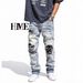 Men's High Street Ripped Stretch Skinny Jeans Slim Fit_mkmklike.com