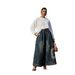 Women's Retro Patchwork Appliqué Wide Leg Jeans Distressed Elastic Waist Cotton Casual Fashion Spring/Autumn Summer_mkmklike.com