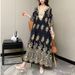 Women's Clothing Large size ancient costume cotton silk dress _mkmklike.com