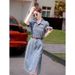 Short Sleeved Soft Denim Dress For Women 2025 New Summer Thin Style, High-End Temperament, Small Skirt_mkmklike.com
