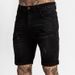 Men's Denim Shorts Trendy Black Slim High Waist Denim Shorts Men_mkmklike.com