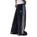 Women's Clothing Retro Personality Street Jeans Striped Design Straight Wide Leg Pants Loose Casual Pants_mkmklike.com