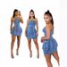 Women's Clothing New Summer Spring And Summer Sexy Tube Top Washed Button Stretch Denim Dress_mkmklike.com