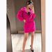 Women's Clothing Star Fashion Fluorescent Series Heavy duty Three dimensional Flower Decorated Short Suit Jacket_mkmklike.com