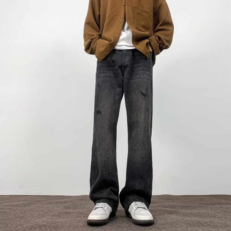 Double Dealer American Washed Vintage High Street Basic Straight Jeans Unisex_mkmklike.com