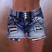 High Waist Floral Embroidered Denim Pants For Women - Comfortable Slim Fit Straight Leg Jeans With Multi-Button Detail (Blue, S-XXL)_mkmklike.com