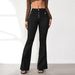 Women's Clothing Spring And Summer New Retro Stitching Jeans Women's Slim Fit Stretch Flared Pants_mkmklike.com