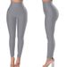 Women's high waist elastic solid color leggings large size fitness sports yoga pants_mkmklike.com