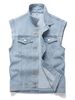 Sleeveless Denim Vest For Women & Men - Vintage Chinese Style Casual Jacket, Slim Fit, Lightweight, Versatile Layering Piece_mkmklike.com