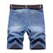 Men's Mid-Length Denim Shorts Summer Ripped Straight Leg Distressed Fashionable Simple Casual Pants_mkmklike.com