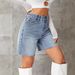 Women's High Waist Denim Shorts - Trendy Casual Stretch Jean Shorts With Comfortable Fit Denim Hot Pants For Women_mkmklike.com
