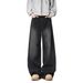 Vintage Washed Distressed Jeans – Unisex Wide-Leg Denim Pants With Retro Fraying & Artistic Rips, All-Season Loose Fit_mkmklike.com