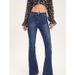 2025 Best-Seller: Women's Blue Flared Jeans, Versatile Slim-Fit Long Horseshoe Denim Pants For Women_mkmklike.com