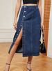 K New Sexy Half-loose Denim Workwear Casual Skirt For Women_mkmklike.com