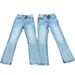 Men's Clothing Marble Pattern Washed Distressed Cleanfit Flared Denim Snowflake Pattern Commuter Top Men's Versatile Trousers_mkmklike.com
