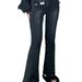 Stylish And Unique High-Waisted Women's Jeans 2025 New Model Floor-Length Slim Fit Slightly Flared Pants_mkmklike.com