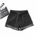 Women's High-Waisted Denim Shorts Summer 2022 Style Loose Fit Slimming Rolled up Hem A-Line Wide Leg Hot Pants Hot Girl Look_mkmklike.com