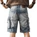 Men's Trendy Brand Cooler Denim Shorts Korean Style Loose Fit 5 Point Riding Pants Summer New Arrival_mkmklike.com