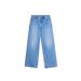 Women's Clothing Retro Light Blue Pure Cotton Spring And Autumn Washed Distressed Mid Low Waist Loose Straight Denim Trousers_mkmklike.com