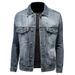 Loom Eure Station 2024 Spring And Autumn New Washed Trendy Fashion Design Simple Denim Jacket Men's Coat Turn-down Collar_mkmklike.com