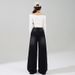 2026 Spring New Fashion Women's High-Waisted Slimming Denim Pants With Sparkling Rhinestones, Versatile Floor-Length_mkmklike.com