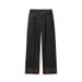 Leopard Print Patchwork Black Jeans For Men, Spring Autumn Trendy Brand, Loose Straight Wide-leg Pants, American High_mkmklike.com