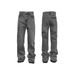 Men's Distressed Flared Jeans - Vintage Grey Cleanfit Denim With Frayed Hem, High Street Micro Bell Bottoms_mkmklike.com