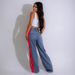 Women's High-Waisted Patchwork Denim Pants – Color-Block Straight Leg Jeans With Stretch_mkmklike.com