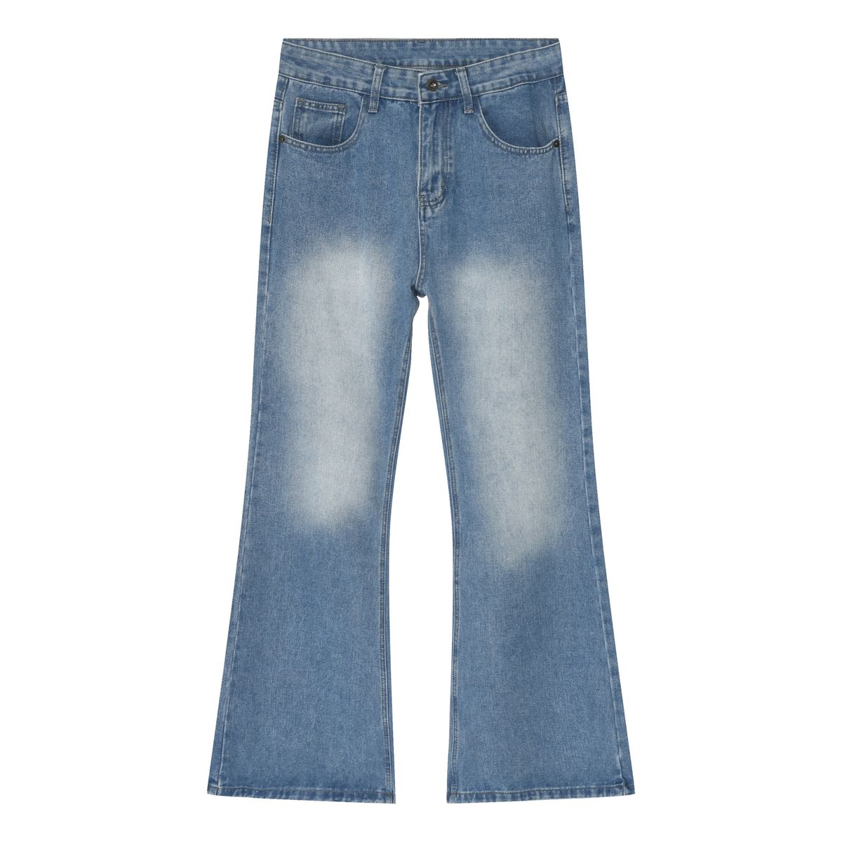 Denim Trendy Brand Versatile Casual Tall Loose Straight Flared Trousers_mkmklike.com