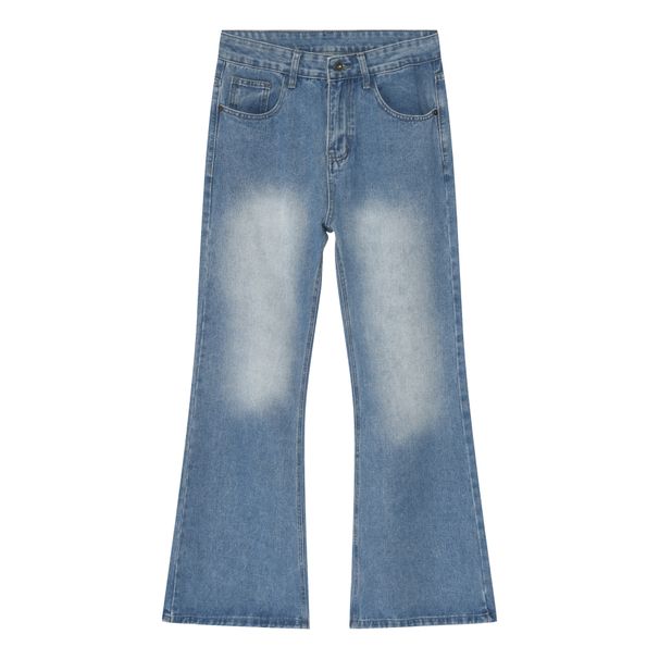 Denim Trendy Brand Versatile Casual Tall Loose Straight Flared Trousers_mkmklike.com